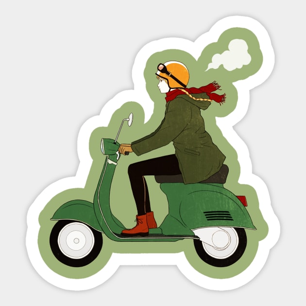 Scooter girl Sticker by saitmy